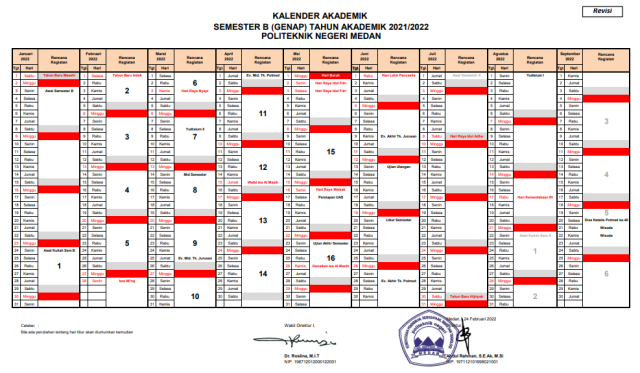 KALENDER AKADEMIK - Teknik Komputer